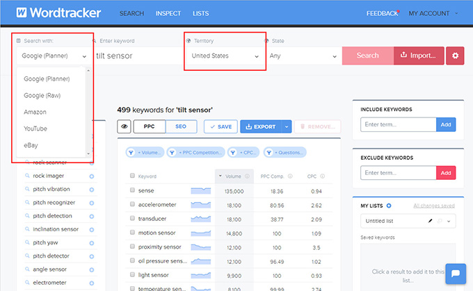 英語圏でのキーワード需要を調査する